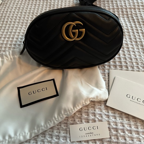 NWT Authentic Gucci Marmont Belt Bag - Picture 1 of 4